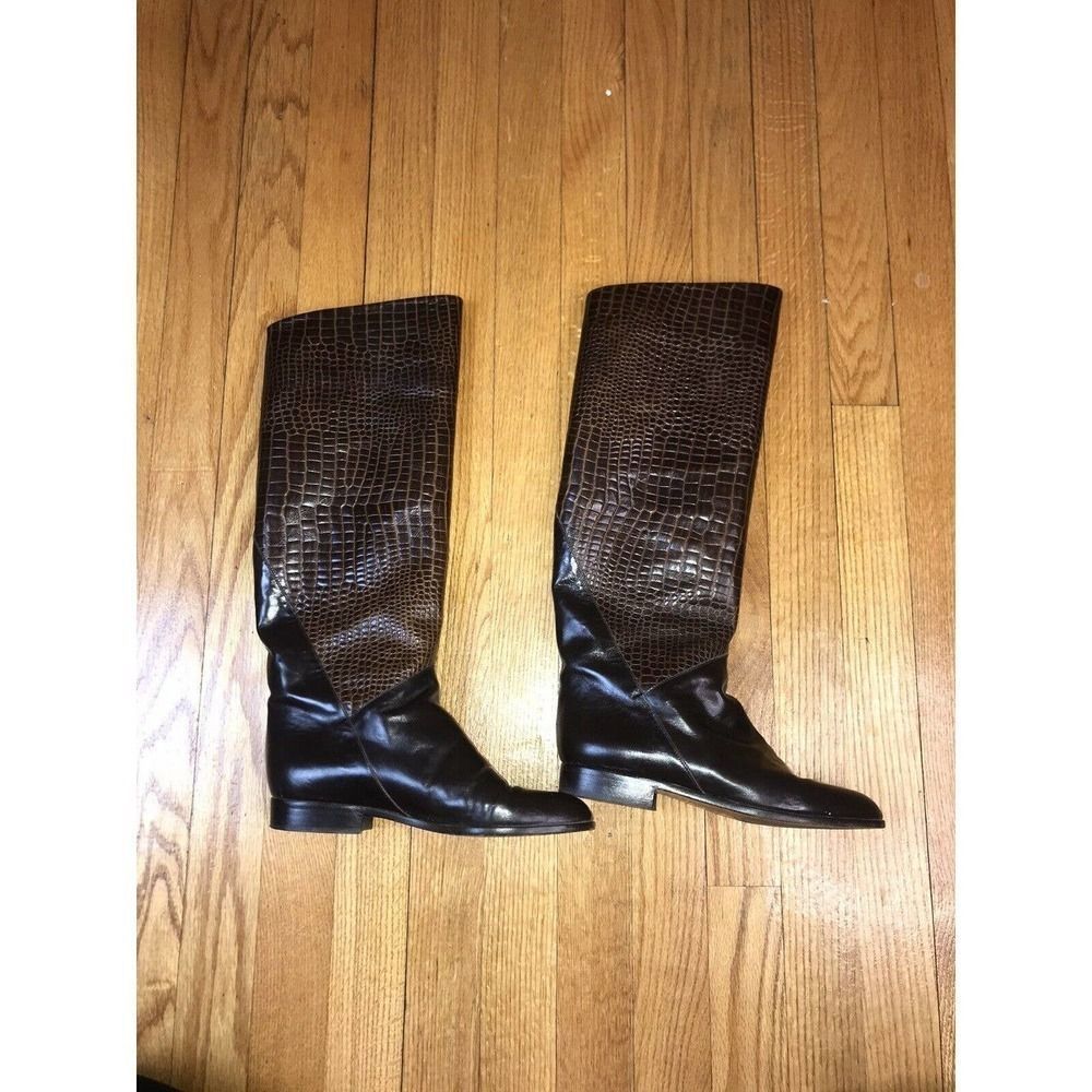 $200 Women’s leather boots Charles David, Brown Size 6.5